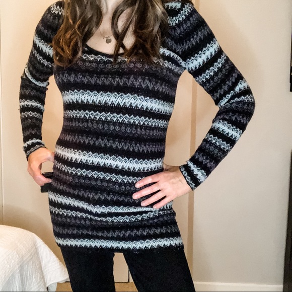 Free People Intarsia Chenille Tunic Sweater Medium - Picture 5 of 14